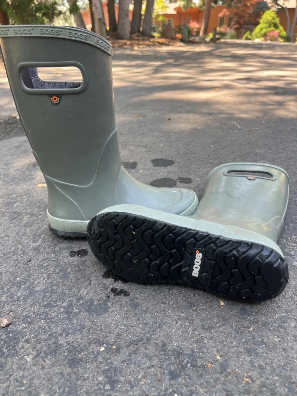 Gray Bogs boots